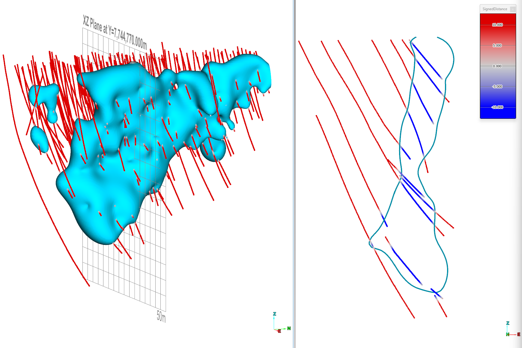 Isosurface linear interpolant