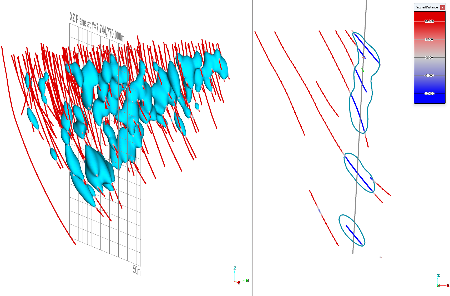 Isosurface spheroidal interpolant constant drift