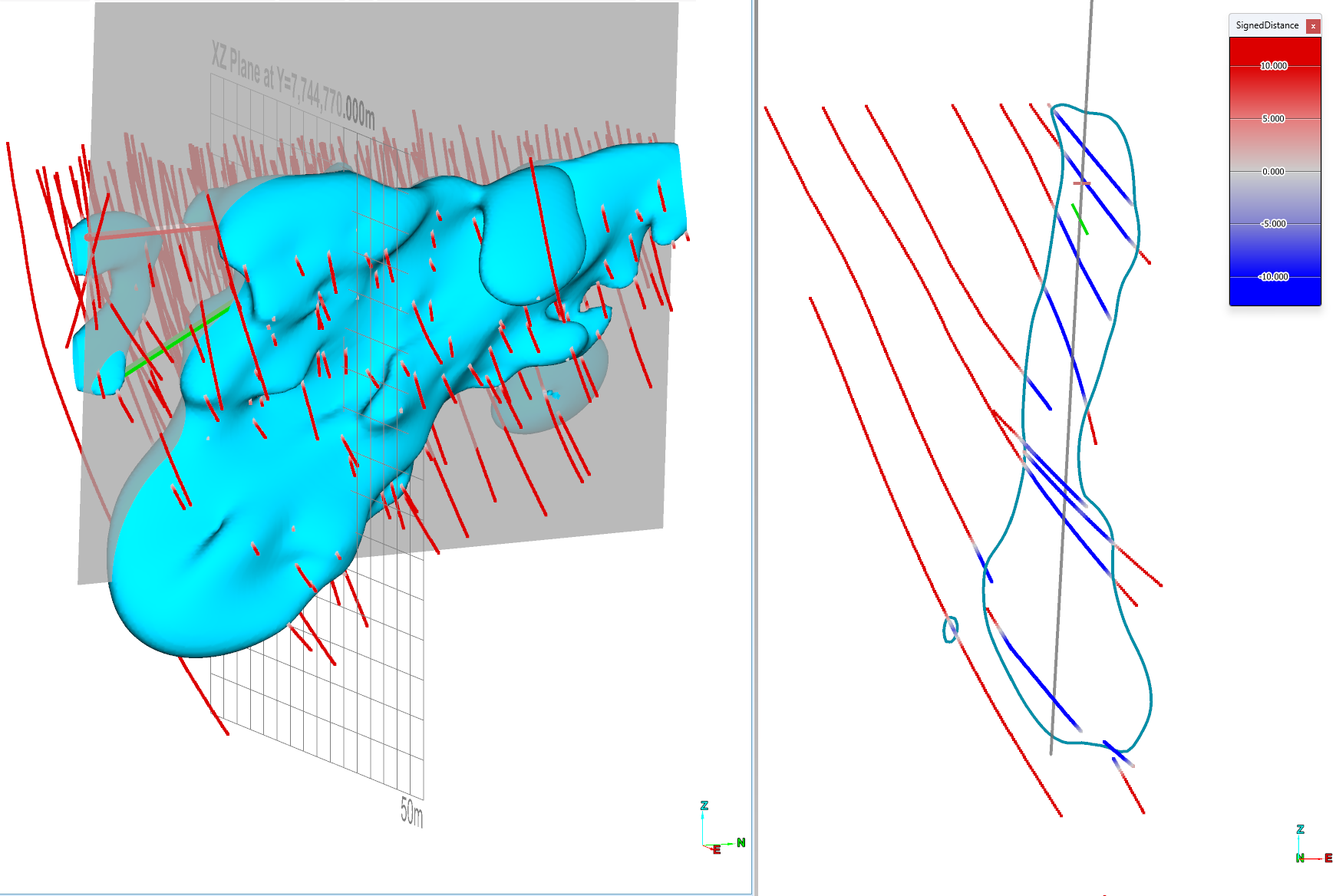 Isosurface trend linear interpolant